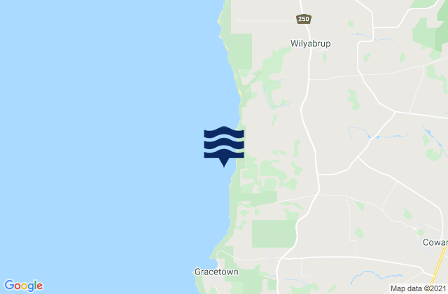 Mappa delle maree di Cowaramup, Australia