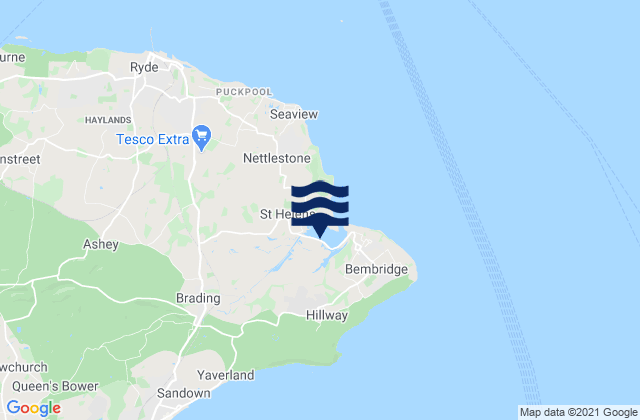 Mappa delle maree di Crab Island, United Kingdom