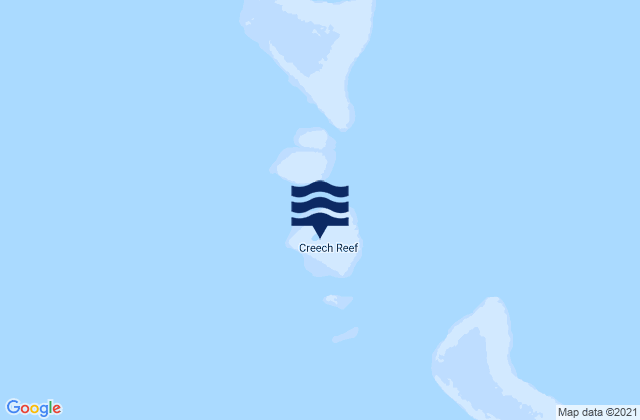 Mappa delle maree di Creech Reef, Australia