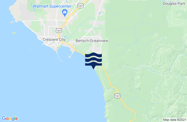 Mappa delle maree di Crescent Beach, United States