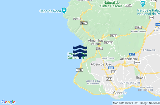 Mappa delle maree di Cresmina, Portugal