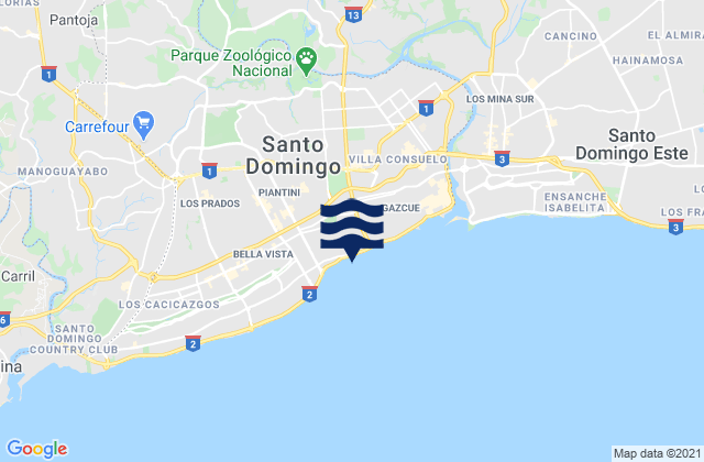 Mappa delle maree di Cristo Rey, Dominican Republic