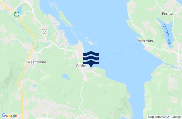 Mappa delle maree di Crofton, Canada