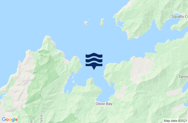 Mappa delle maree di Croisilles Harbour - Kotiro Point, New Zealand