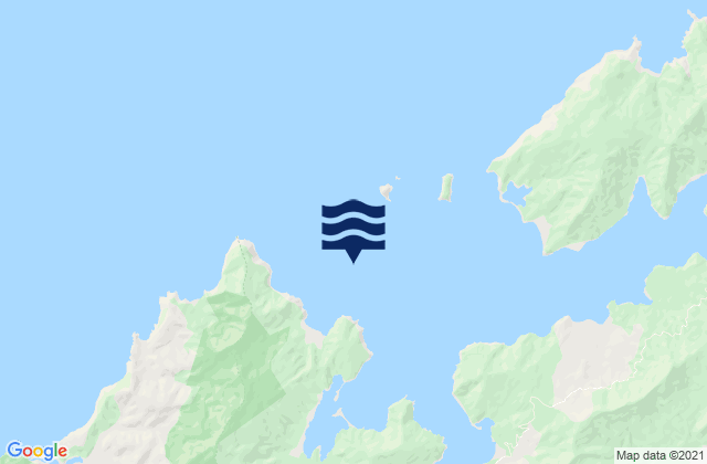 Mappa delle maree di Croisilles Harbour, New Zealand