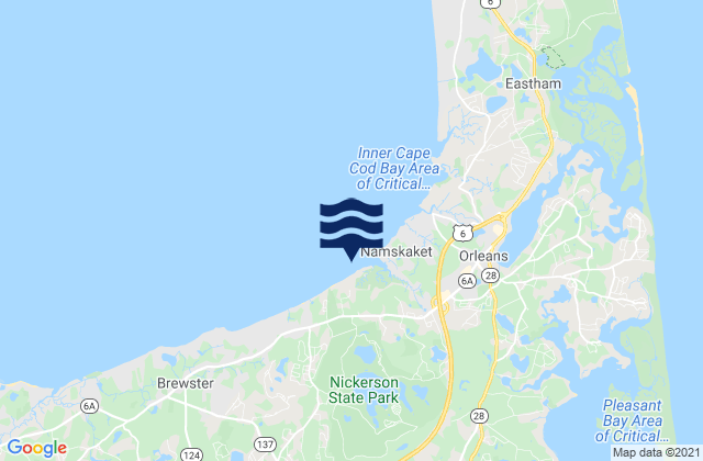 Mappa delle maree di Crosby Landing Beach, United States