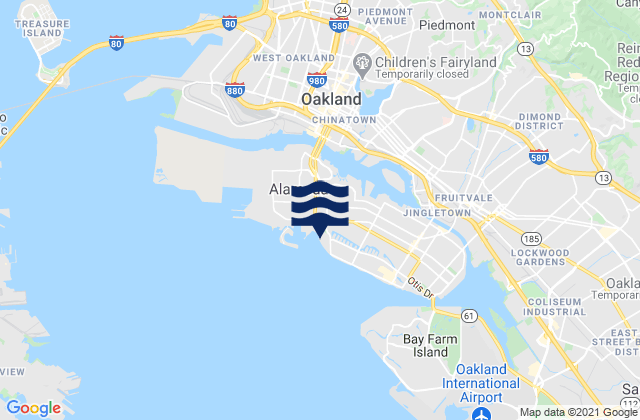 Mappa delle maree di Crown Memorial State Beach, United States