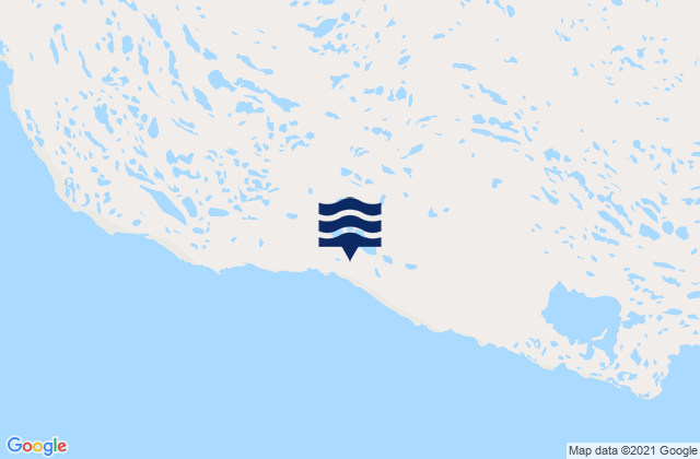 Mappa delle maree di Crown Prince Frederik Island, Canada