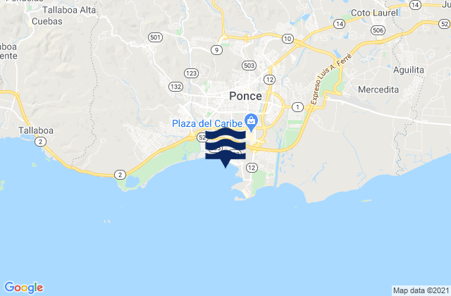 Mappa delle maree di Cuarto Barrio, Puerto Rico