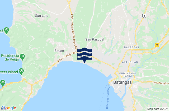 Mappa delle maree di Cuenca, Philippines