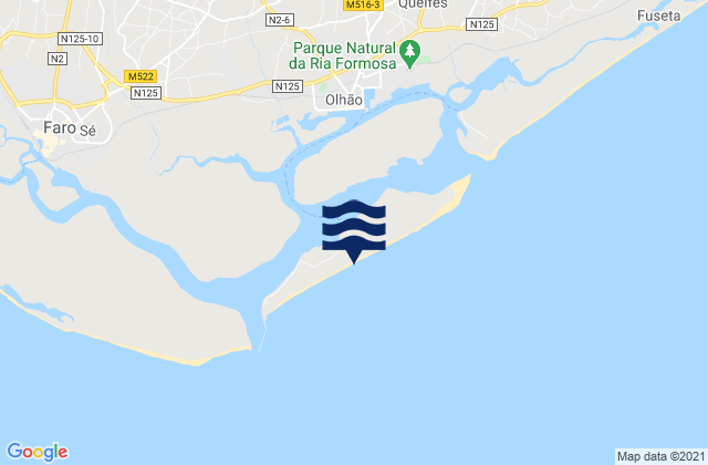 Mappa delle maree di Culatra, Portugal