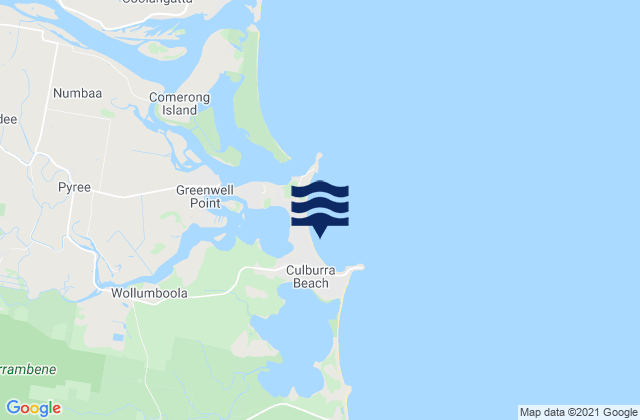 Mappa delle maree di Culburra Beach, Australia