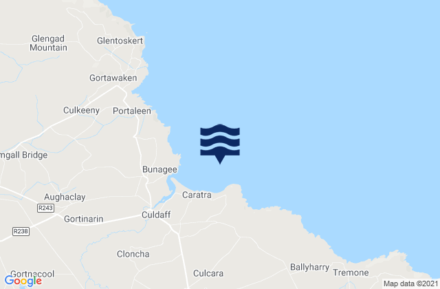 Mappa delle maree di Culdaff Bay, Ireland