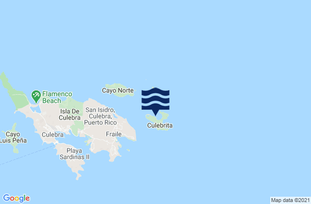 Mappa delle maree di Culebrita Island, Puerto Rico