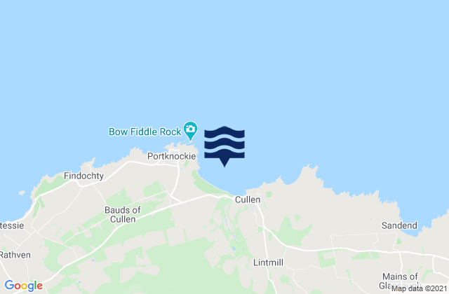 Mappa delle maree di Cullen Bay, United Kingdom