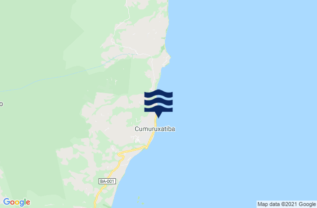Mappa delle maree di Cumuruxatiba, Brazil