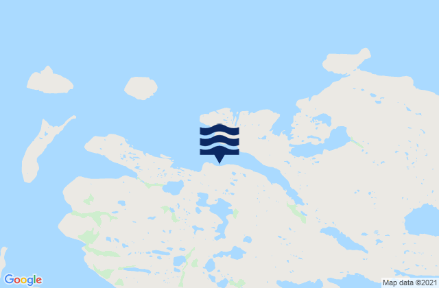 Mappa delle maree di Curlew Harbour, Canada