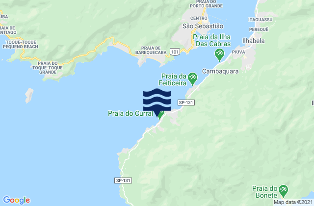 Mappa delle maree di Curral, Brazil