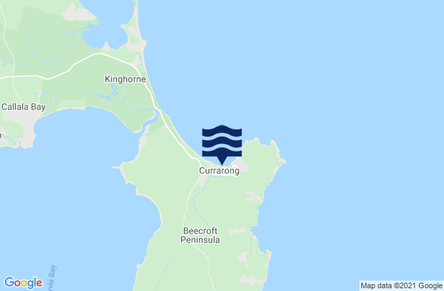 Mappa delle maree di Currarong Beach, Australia