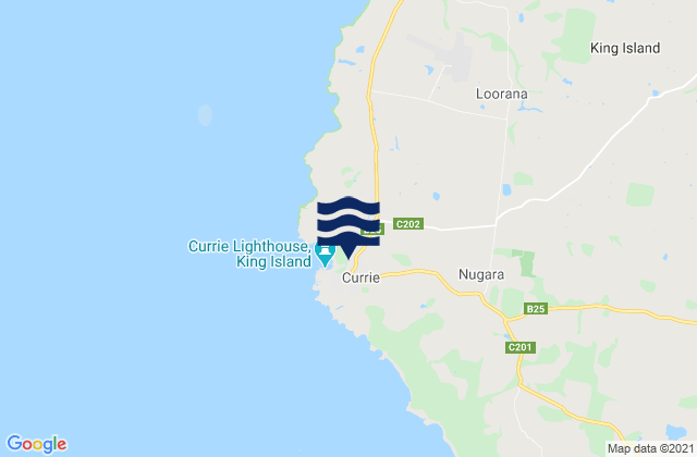 Mappa delle maree di Currie, Australia