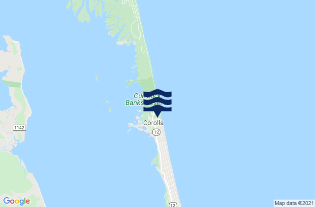 Mappa delle maree di Currituck Beach Light, United States