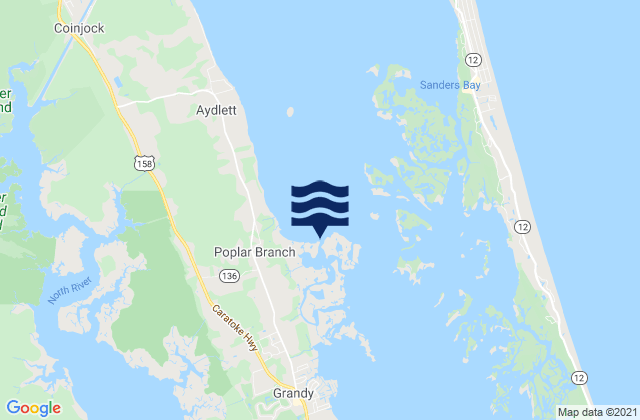 Mappa delle maree di Currituck Sound, United States