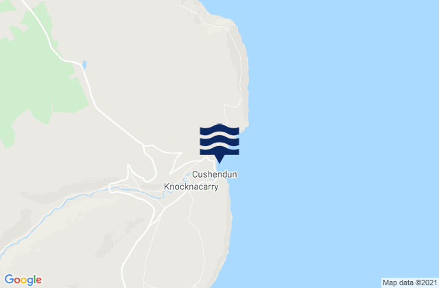 Mappa delle maree di Cushendun Bay, United Kingdom