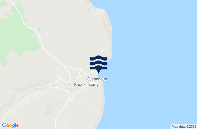Mappa delle maree di Cushendun, United Kingdom