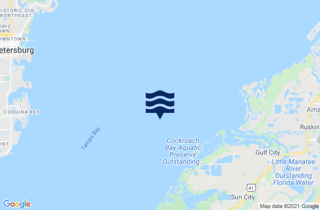 Mappa delle maree di Cut E Channel marker 2E, United States