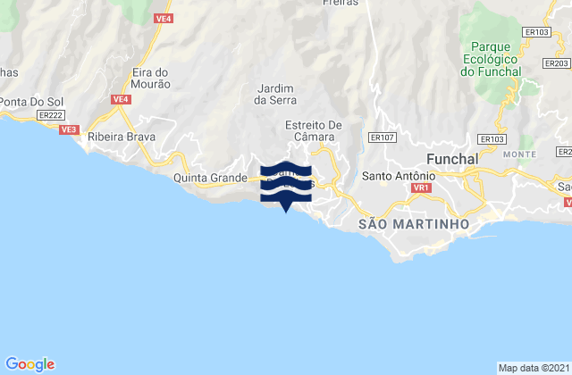 Mappa delle maree di Câmara de Lobos, Portugal