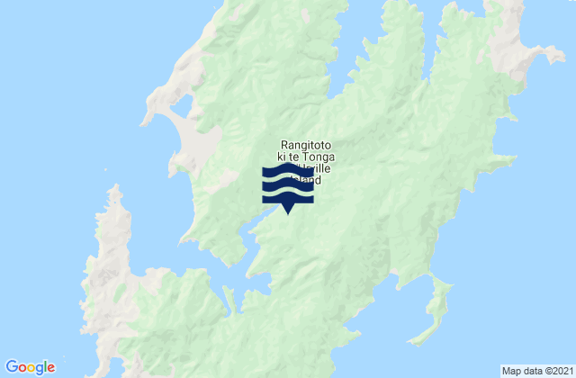 Mappa delle maree di D'Urville Island, New Zealand