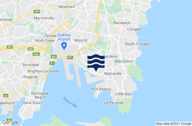 Mappa delle maree di Daceyville, Australia