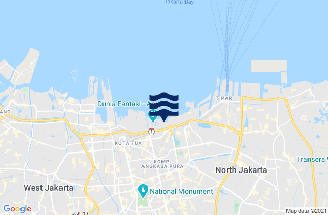 Mappa delle maree di Daerah Khusus Ibukota Jakarta, Indonesia