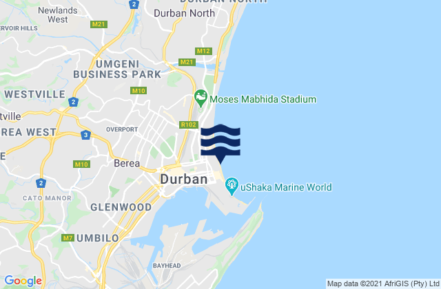 Mappa delle maree di Dairy Beach (New Pier), South Africa