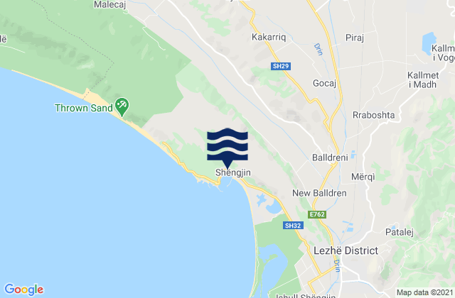Mappa delle maree di Dajç, Albania