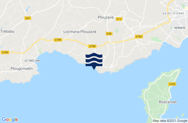 Mappa delle maree di Dalbosc, France