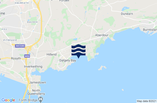 Mappa delle maree di Dalgety Bay, United Kingdom