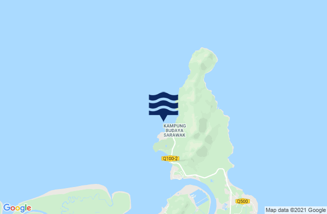 Mappa delle maree di Damai Beach, Malaysia