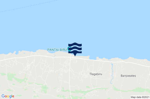 Mappa delle maree di Dangbigih, Indonesia