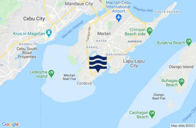 Mappa delle maree di Dapitan, Philippines