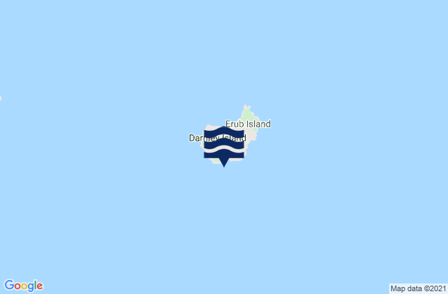 Mappa delle maree di Darnley Island, Australia