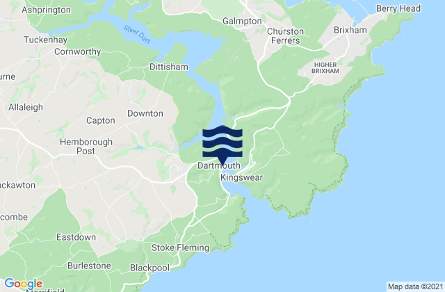 Mappa delle maree di Dartmouth, United Kingdom