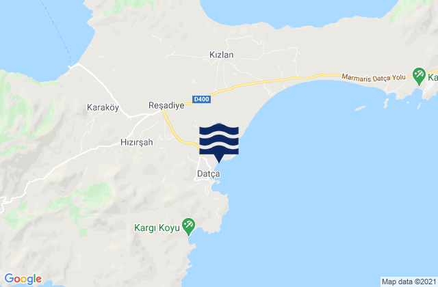 Mappa delle maree di Datça, Turkey