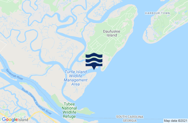 Mappa delle maree di Daufuskie Landing (Daufuskie Island), United States