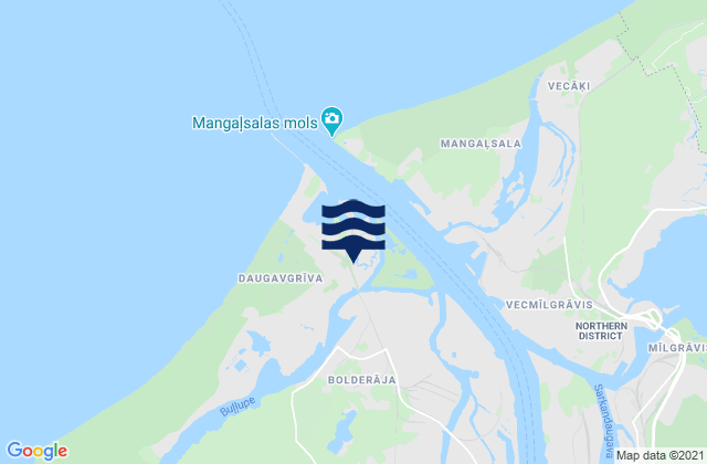 Mappa delle maree di Daugavgrīva, Latvia