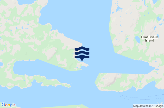 Mappa delle maree di Davis Inlet, Canada