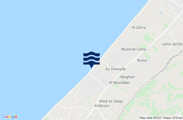 Mappa delle maree di Dayr al Balaḩ, Palestinian Territory