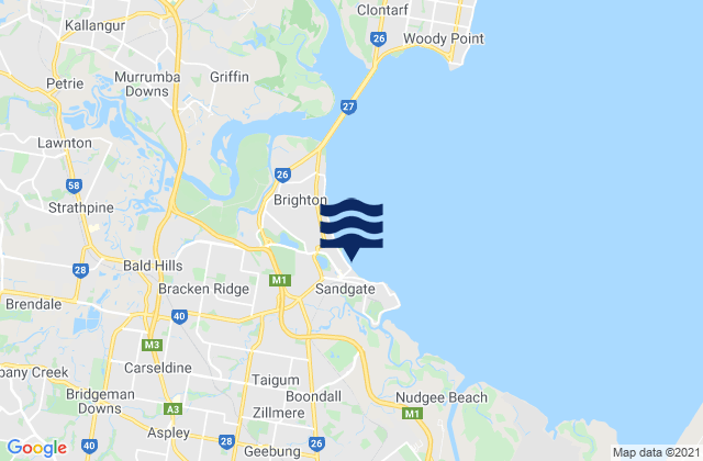 Mappa delle maree di Deagon, Australia