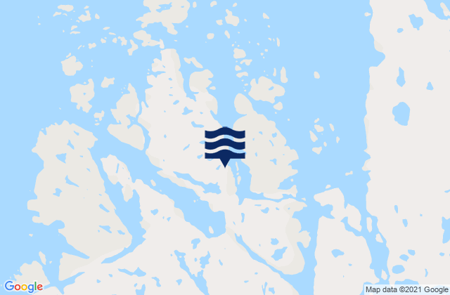 Mappa delle maree di Dease Peninsula, Canada