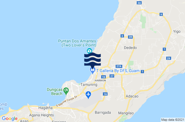 Mappa delle maree di Dededo Municipality, Guam